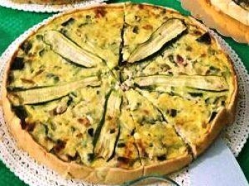 Quiche con zucchine e pancetta